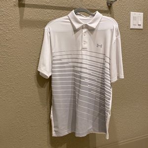 Under Armour Playoff Polo, Size L, White & Gray